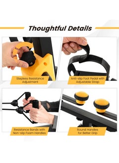 XiuWoo Foldable pedal exerciser for seniors, hand arm leg knee physical therapy exercise bike w/adjustable height, handgrip, resistance Band, recovery home workout equipment for elderly  - Image 5
