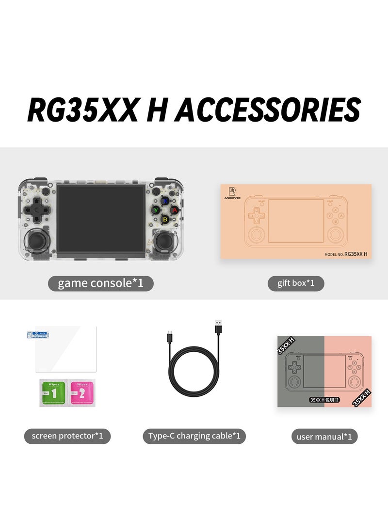RG35XX H Retro Portable Game Console, Support 5G HDMI TV Output, WiFi, Bluetooth 4.2, 3.5" IPS Screen, Built-in Linux System, 64G TF Card