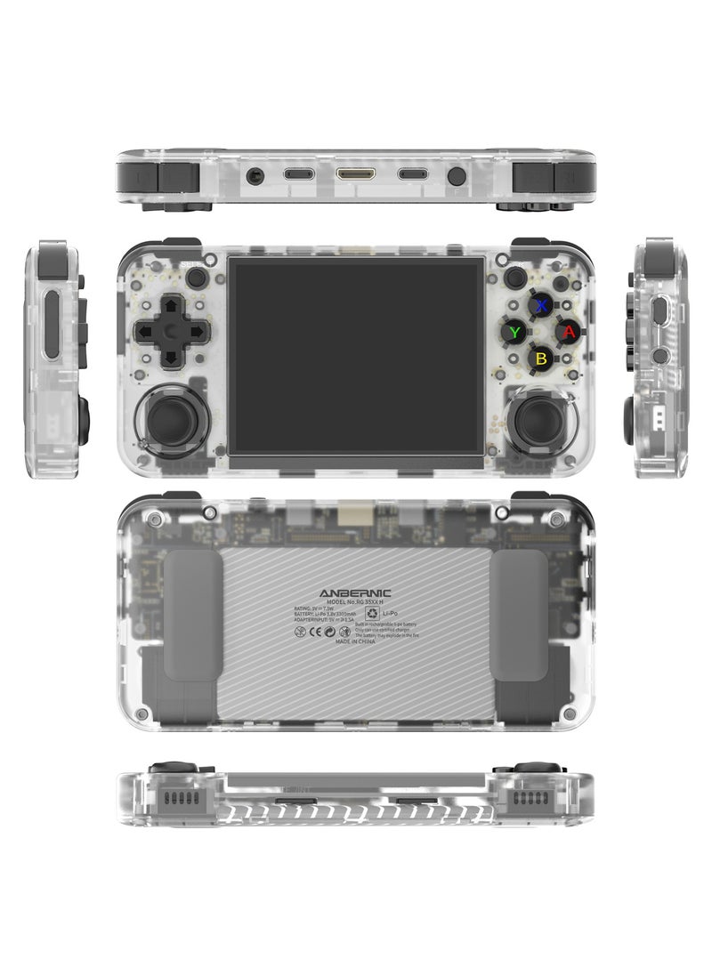 RG35XX H Retro Portable Game Console, Support 5G HDMI TV Output, WiFi, Bluetooth 4.2, 3.5" IPS Screen, Built-in Linux System, 64G TF Card