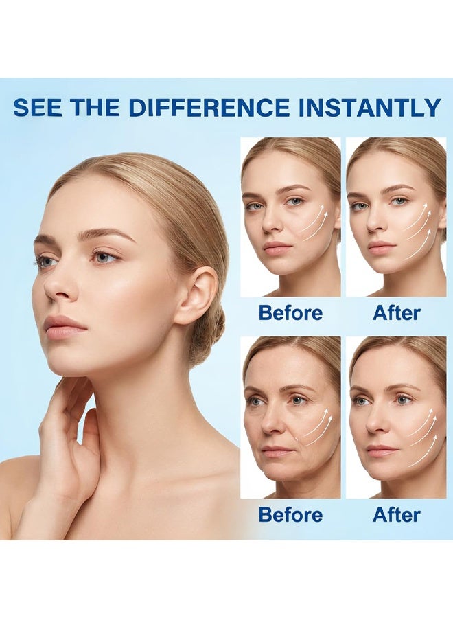 EELHOE 40PCS Face Lift Tape, Face Neck Tape Lifting Invisible, High Elasticity Wrinkle Patches, Invisible Face Tapes For Lifting Eyes Double Chin Jowls, Wrinkle, Lifting Saggy Skin, Waterproof, Face Stickers Neck Eye Double Chin Lift V Shape - Image 3
