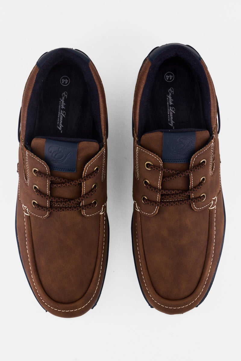 English Laundry Men Lace Up Casual Shoes, Brown - Image 3