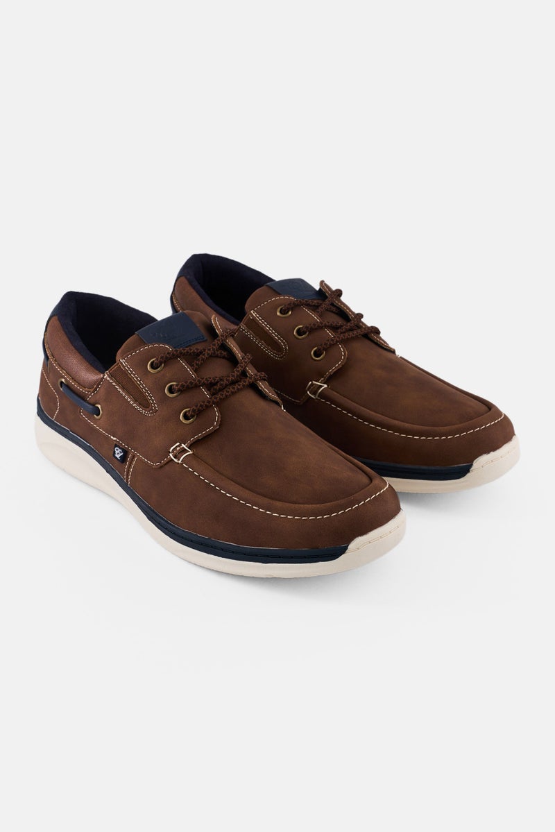 English Laundry Men Lace Up Casual Shoes, Brown - Image 1