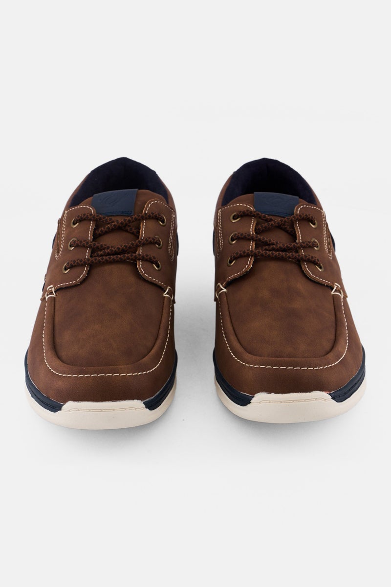 English Laundry Men Lace Up Casual Shoes, Brown - Image 4