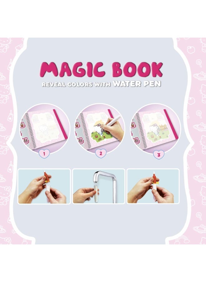 Lisciani Hello Kitty – Magic Water Book Reusable for Children Aged 3 and Above | Educational Toy Notebook 12 Pages with Water Pen Included | Creative Activity Without Messes | Creative Children's Gift - Image 3