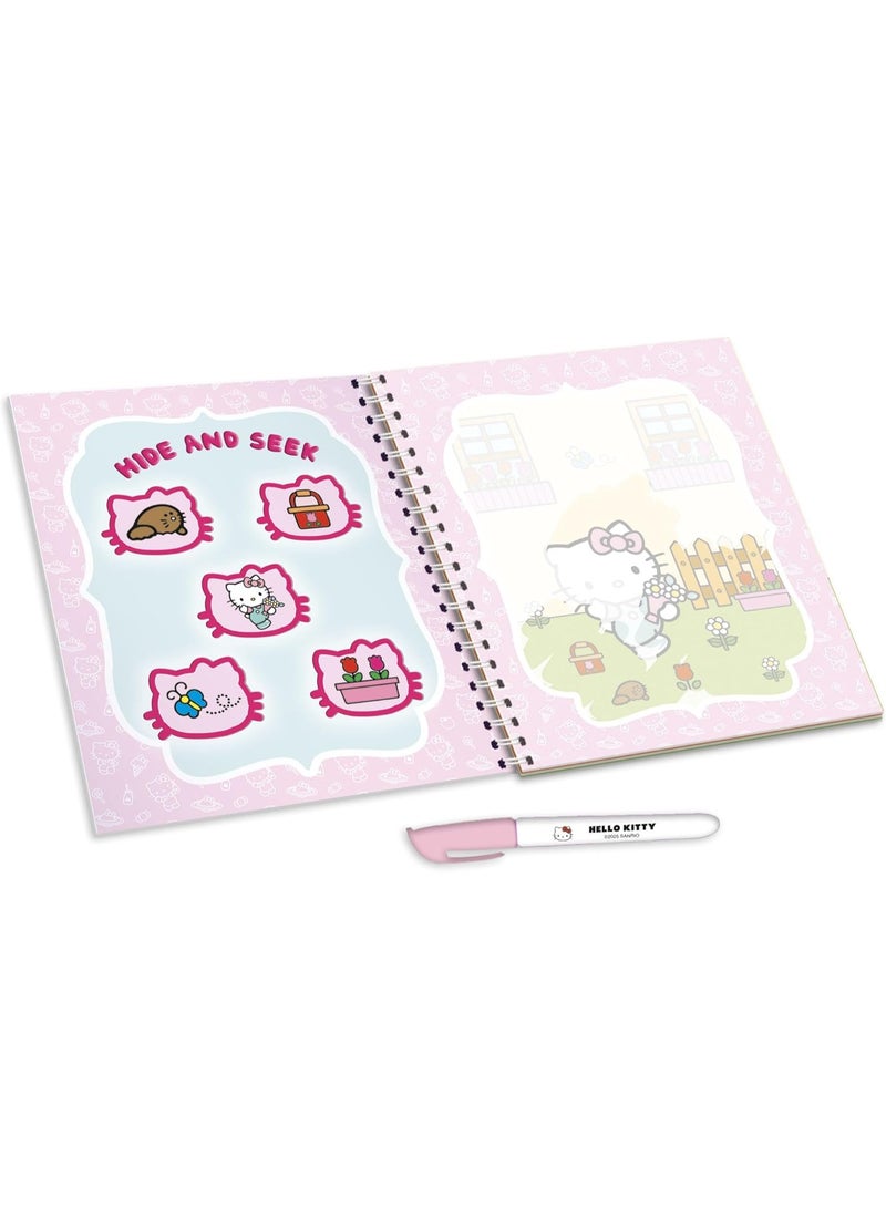 Lisciani Hello Kitty – Magic Water Book Reusable for Children Aged 3 and Above | Educational Toy Notebook 12 Pages with Water Pen Included | Creative Activity Without Messes | Creative Children's Gift - Image 2