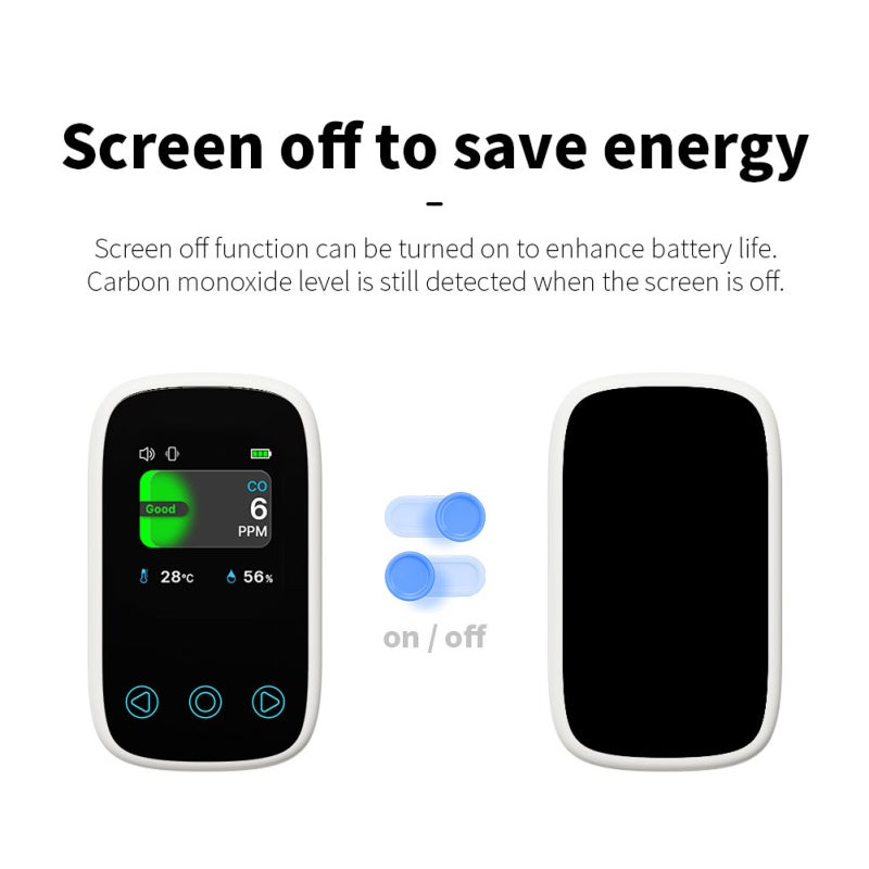 3In1 Air Quality Tester: White Compact High-sensitivity Device - Multi-parameter Detection Intelligent Alarm CO Tester for Home Indoor Outdoor Family Health Monitoring - Image 2