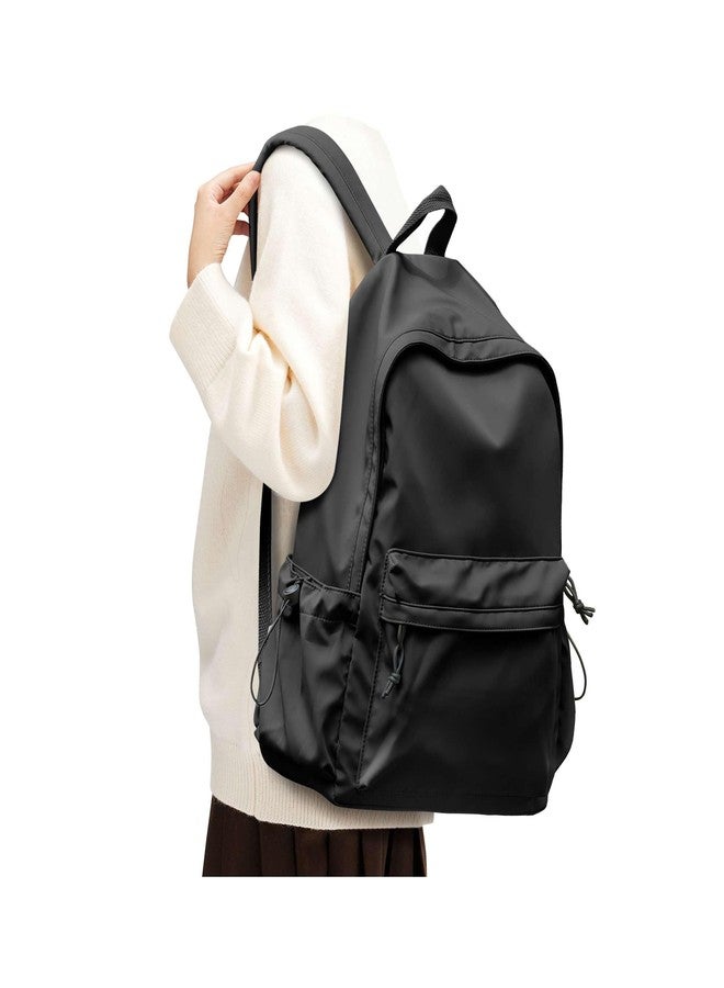SEAFEW Black Backpack for School Women Girls, Waterproof Bookbag Cute High School Backpack for Men Teen Boys, Lightweight Travel College Back Pack Mochilas Escolares para Casual Daypack Rucksack - Image 1