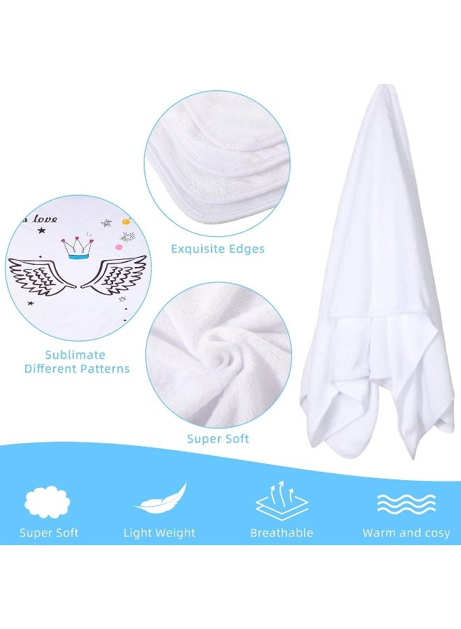Macarrie 2 Pieces Sublimation Baby Swaddle Blanket Heat Transfer Blank Baby Monthly Milestone Swaddle Blanket Heat Press Throw Blanket Heat Transfer Blanket for Sleeping Bag (30 x 40 Inch) - Image 3