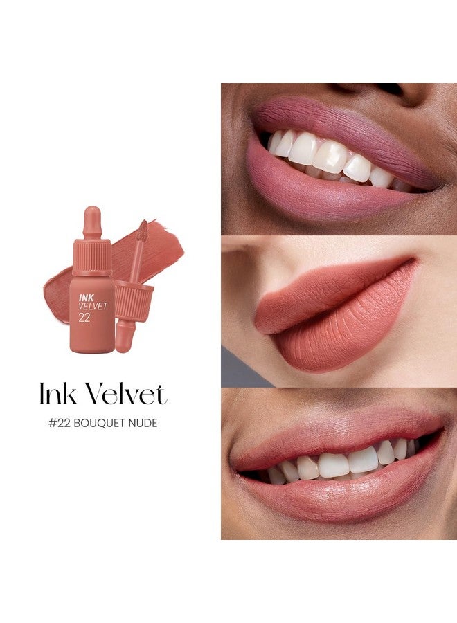 أحمر شفاه Ink The Velvet | لون عالي الصبغة، يدوم طويلاً، خفيف الوزن، لم يتم اختباره على الحيوانات، خالٍ من الجلوتين والبارابين (022 Bouquet Nude) - Image 1