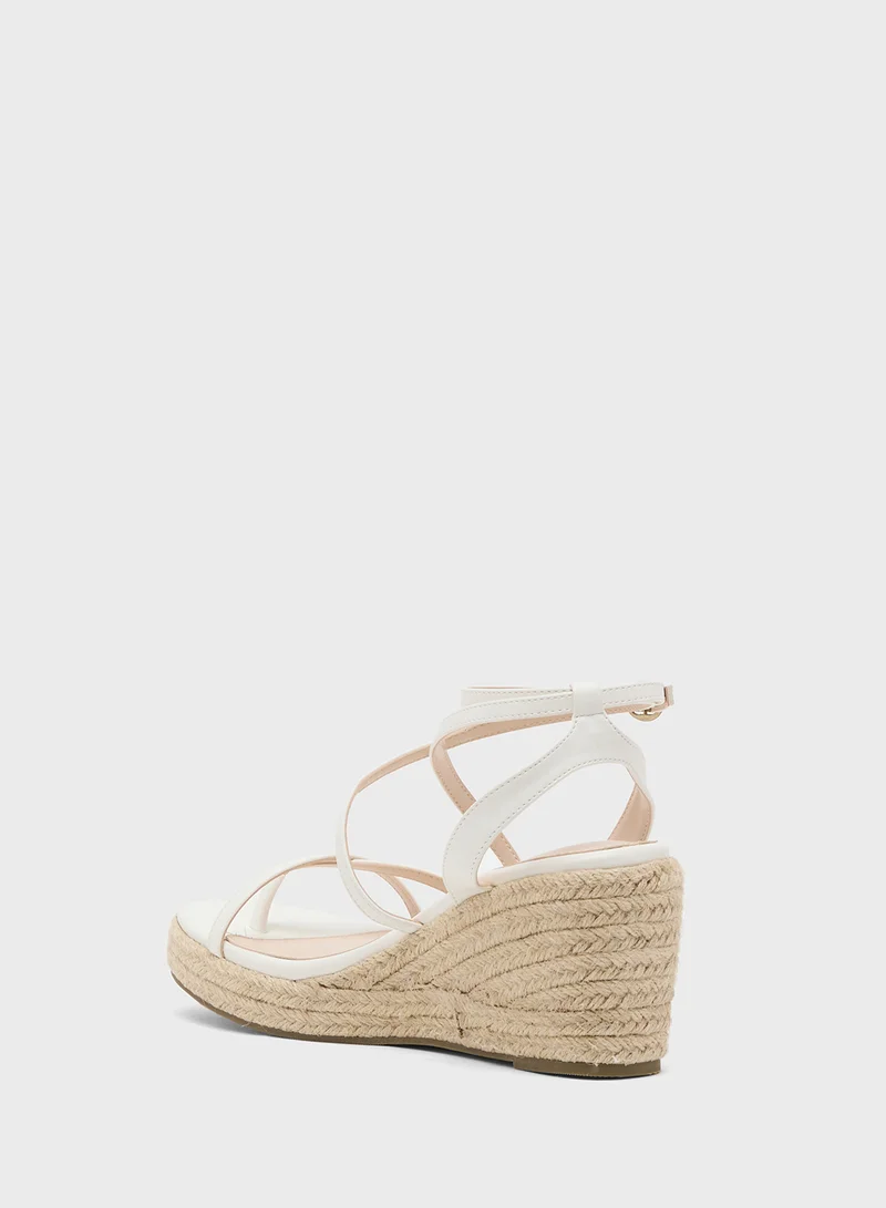 ELLA Multi-Strap Mid Wedge Sandal
