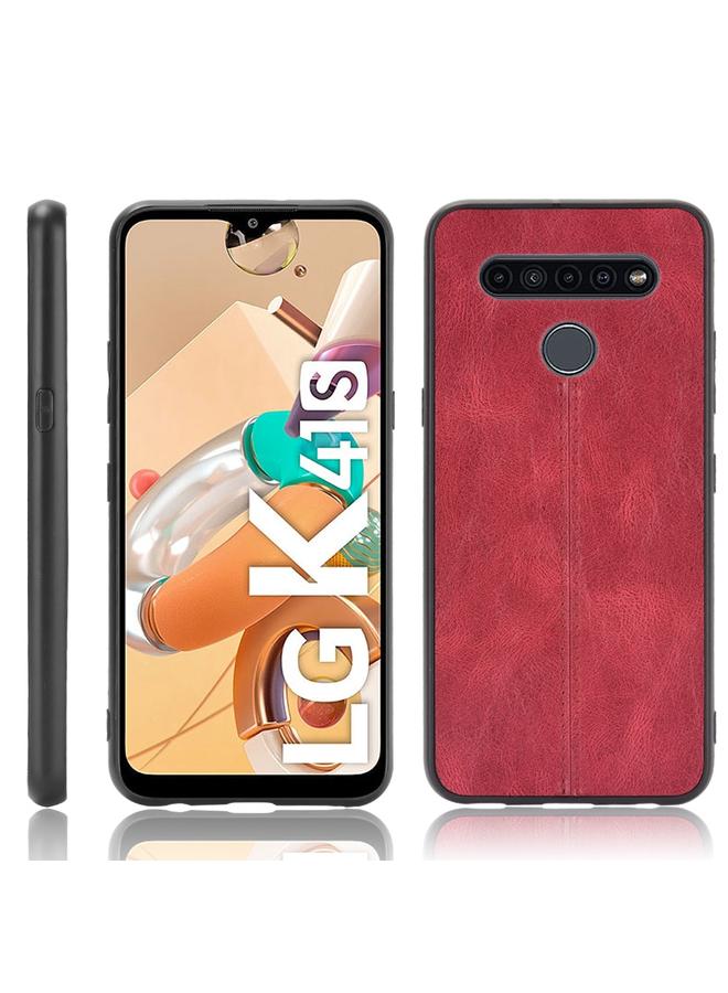 S-TOP Case For LG K41S/ K51S Shockproof Sewing Cow Pattern Skin PC + PU + TPU Case - Image 1