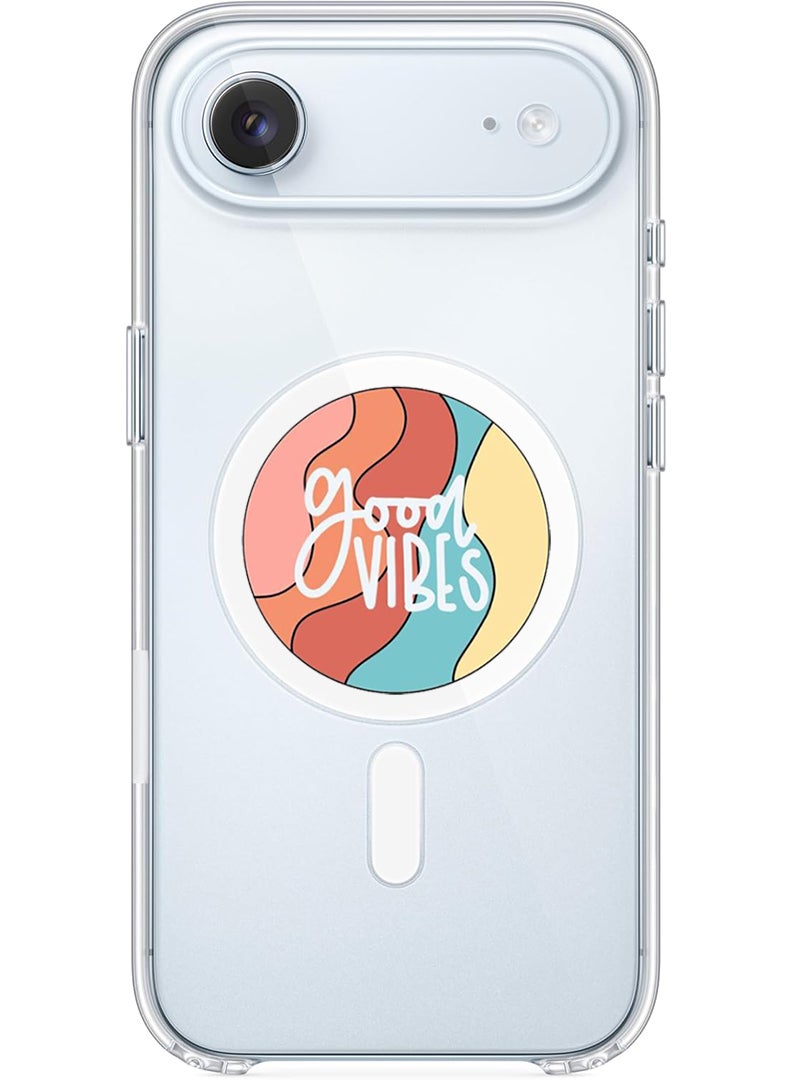 Theodor Magnetic Case for Apple iPhone 17 Air Compatible with MagSafe Wireless Charging, Shockproof Phone Bumper Cover - Good vibes (2) - Image 1