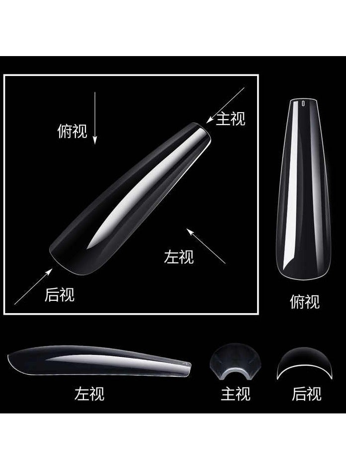 600pcs X Gel Nails Set, Semi-Gloss Clear Matte Acrylic Gel Nail Tips, Pre-Shaped Artificial Nail Tips for Nail Extension - Image 5