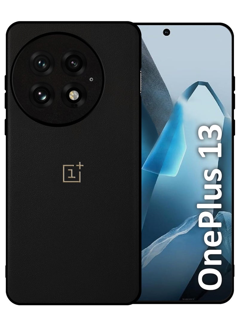 CATANES Case Cover for OnePlus 13 Premium Leather, Elegant Protection and Quad-Camera Precision Cutout - Black - Image 1