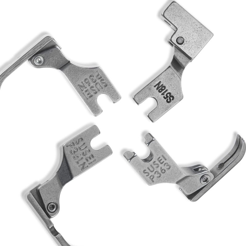 Hicello 4PCS Different Zipper Presser Foot P36L P36N P363 S518N Compatible with JUKI Brother Singer Consew Typical Industrial Single Sewing Machines - Image 1