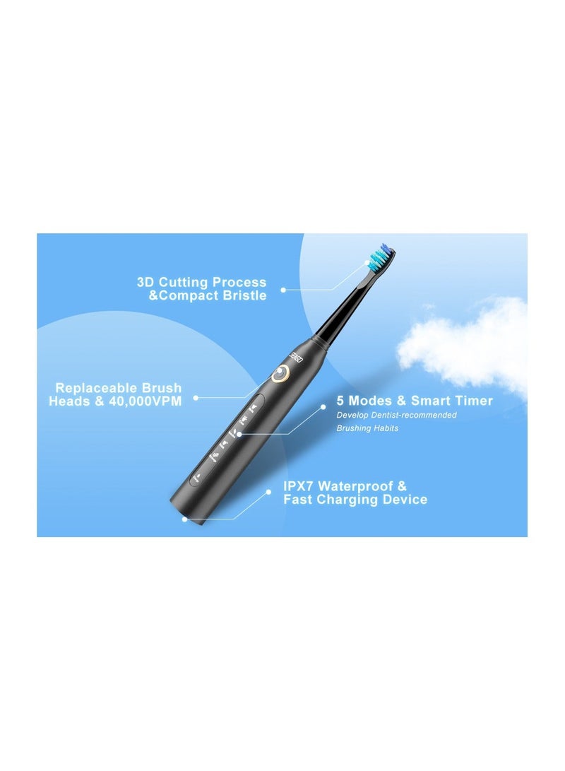 Seago pink electric toothbrush with multiple brushing modes and built-in timer - Image 4