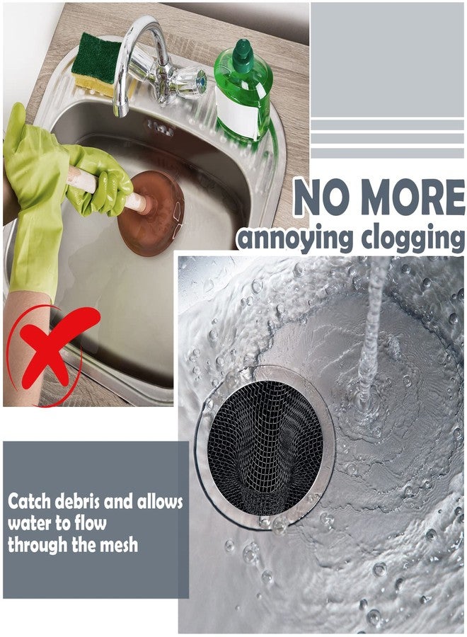 Shimeyao 100 Pcs 2.75 Mesh Sink Strainers Stainless Steel Drain Strainer Mesh Shower Drain Hair Catchers for Bathroom Kitchen for Lavatory Balcony Laundry Mop Pool RV Sink - Image 4