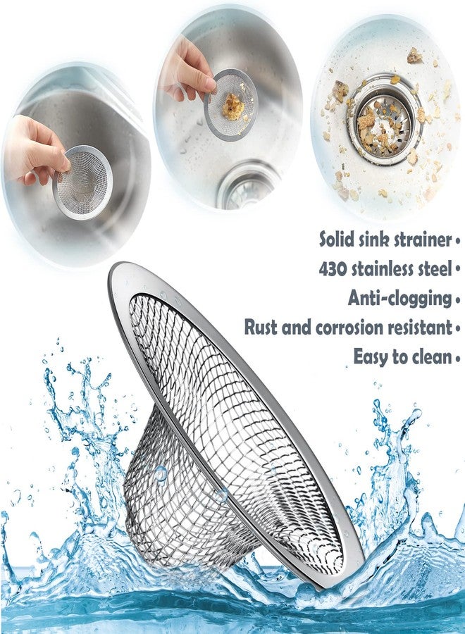 Shimeyao 100 Pcs 2.75 Mesh Sink Strainers Stainless Steel Drain Strainer Mesh Shower Drain Hair Catchers for Bathroom Kitchen for Lavatory Balcony Laundry Mop Pool RV Sink - Image 3