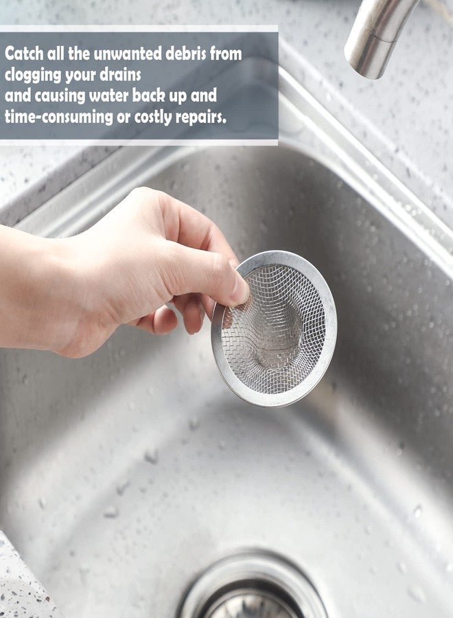 Shimeyao 100 Pcs 2.75 Mesh Sink Strainers Stainless Steel Drain Strainer Mesh Shower Drain Hair Catchers for Bathroom Kitchen for Lavatory Balcony Laundry Mop Pool RV Sink - Image 5