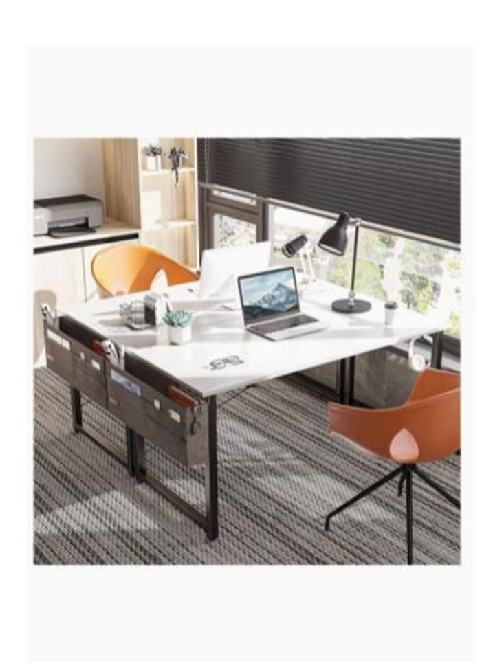 Generic Computer Desk 120cm Home Office Writing Study Desk Modern with Storage Bag  - Image 2