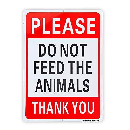 Enjoyist Please Do Not Feed The Animals Sign - 10"x 14" - .040 Rust Free Aluminum – Reflective, UV Protected and Weatherproof - Image 1