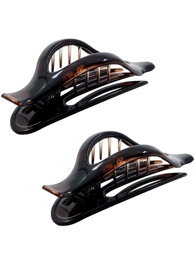 CAMILA Paris Cp2372 2Pk French Hair Clips Large Slide Hair Clips For Volume Hair Strong Hold No Slip Grip Girls Hair Claw Clips For Women Durable Styling Girls Hair Accessories Made In France - Image 1