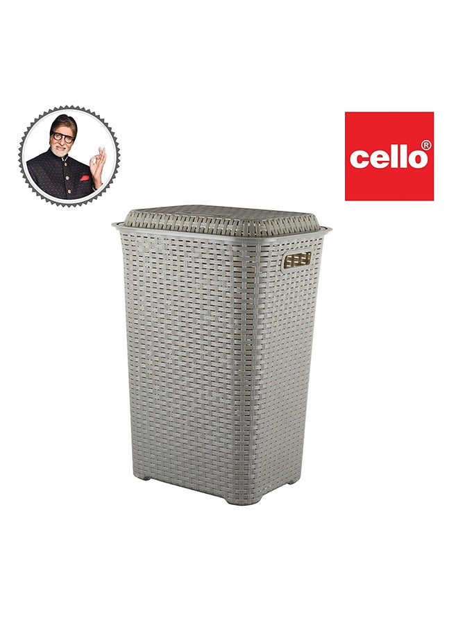 Cello - Cello Eliza Plastic Laundry Bag/Basket, 50 litres, Light Grey - Image 1