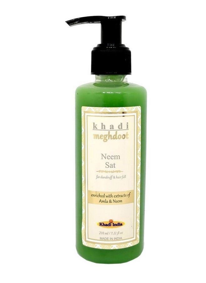 KHADI MEGHDOOT Neem Sat Shampoo Enriched With Extracts Of Amla And Neems For Dandruff And Hairfall (210 Ml)  - Image 2