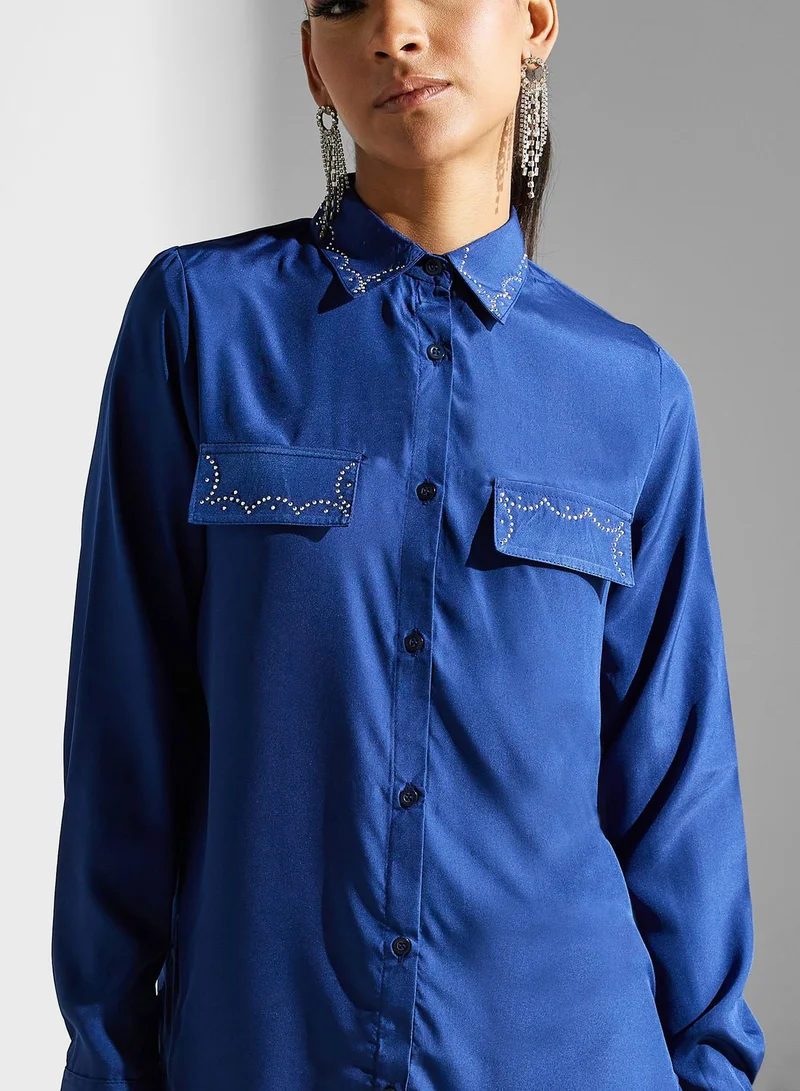 Khizana Embellished Detail Shirt