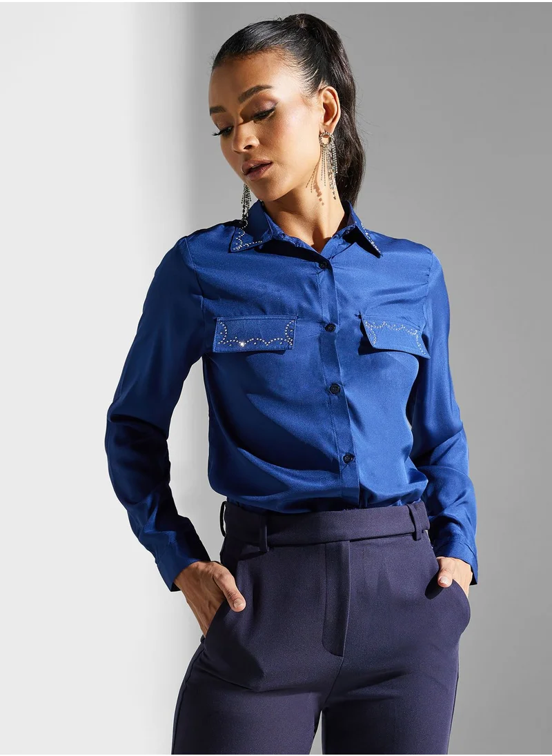 Khizana Embellished Detail Shirt