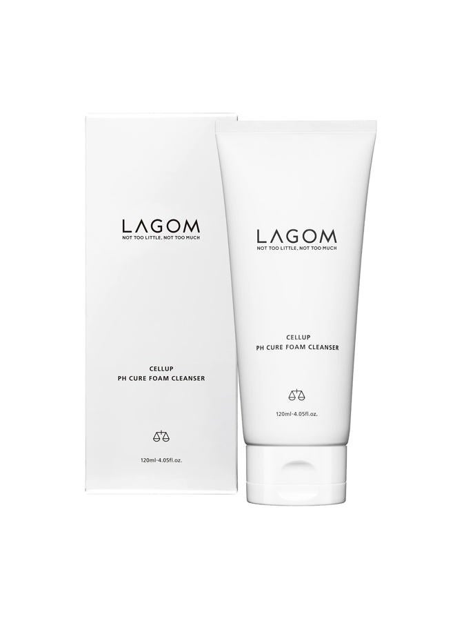 LAGOM Cellup pH Cure Foam Cleanser | Low pH, Skin Barrier Protection, Natural Deep Face Cleansing, 5.5 Subacid for Sensitive Skin 4.05 Fl Oz - Image 1