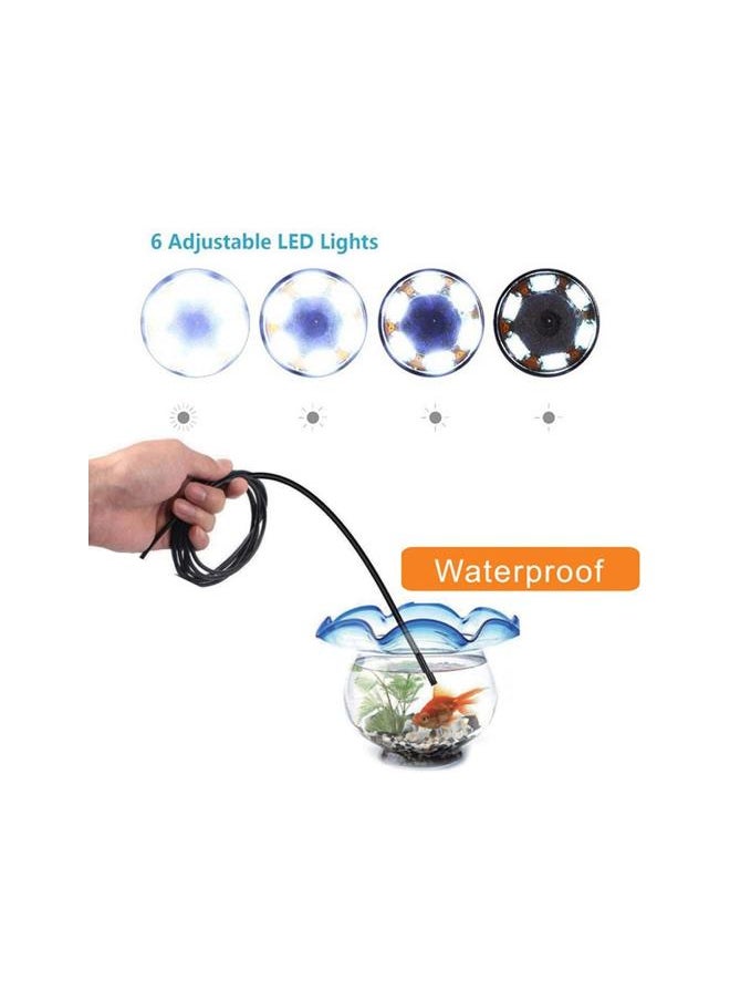 USB Endoscope Camera, 7mm Snake Inspection Camera for Android Phone, Computer, IP67 Waterproof Borescope with 6 Adjustable LED Lights, Semi-Rigid Cord Sewer Camera with Micro USB and Type C