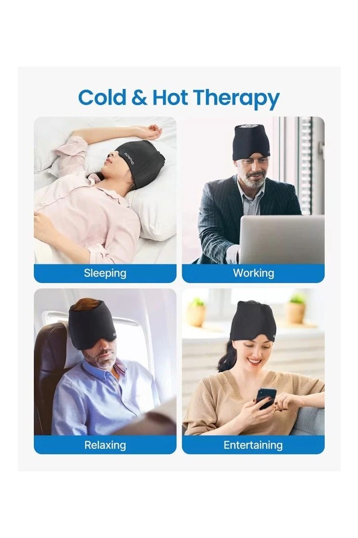 Renpho Ice Head Wrap Headache Relief Hat for Migraine-R-GC001-BK - Image 3