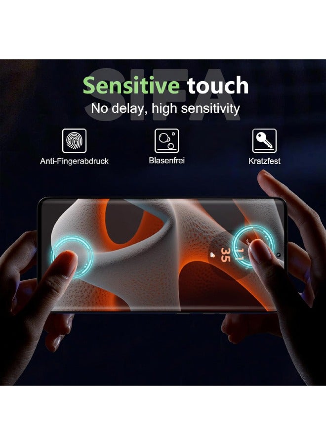 2 Pack Motorola Edge 50 Pro Screen Protector, 3D Tempered Glass Film, 9H Hardness, Touch Sensitive, Anti-Fingerprint, Anti-Scratch, Bubble-Free, HD Screen Protector for Motorola Edge 50 Pro 5G 2024  - Image 5