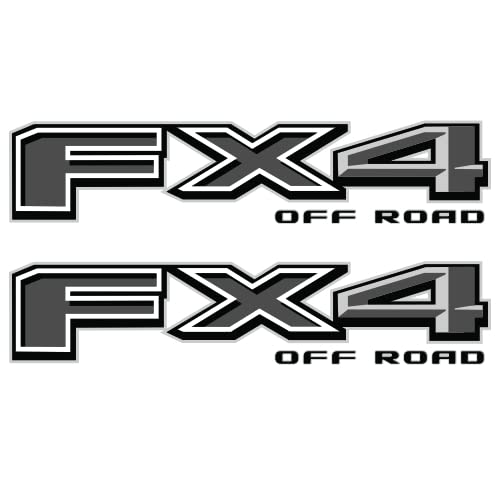 GOLD HOOK fx4 Off Road Decals Vinyl Stickers for Ford F150 F250 F350 Truck Replacement Bedside Premium Series BlackMetallic Finish