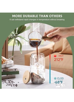 Drinking Glasses with Bamboo Lids and Glass Straw, 500ml Glass Cups, Tumbler Cup Ideal For Tea, Soda, Iced Coffee (8pc, 500ml) - pzsku/Z9027CE8971D82CA79ADDZ/45/_/1740651648/de22e310-1fee-4813-8cb8-6755d4856b6d