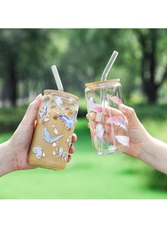 Drinking Glasses with Bamboo Lids and Glass Straw, 500ml Glass Cups, Tumbler Cup Ideal For Tea, Soda, Iced Coffee (8pc, 500ml) - pzsku/Z9027CE8971D82CA79ADDZ/45/_/1740651678/beaa3f48-7d4d-4c0a-bdad-87d67d800a38