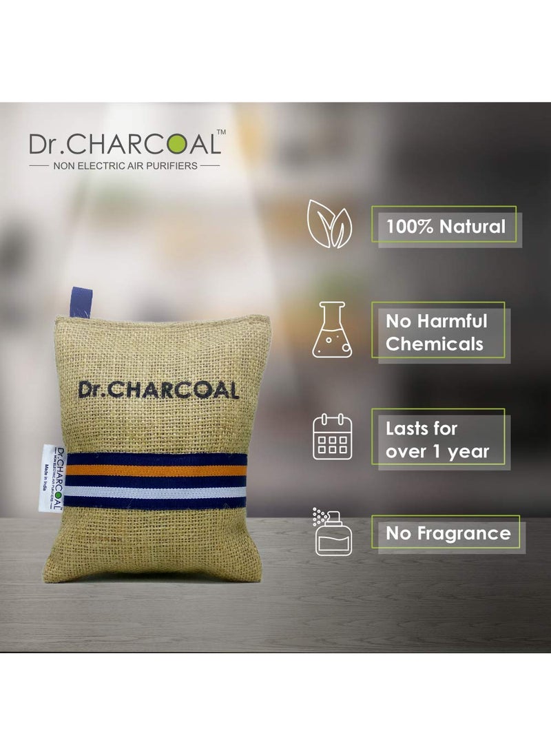 Dr. CHARCOAL - Dr CHARCOAL Fridge Deodorizer Keeps Your Refrigerator and Freezer Fresh Dry and Odor Free For 1 Year 75gm Long Lasting Charcoal Bag More Powerful than Baking Soda to remove Bad Smell - Image 1