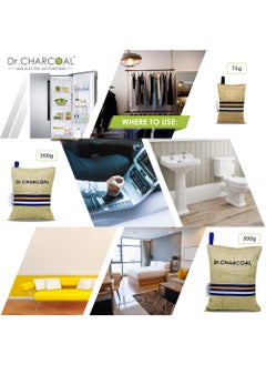 Dr. CHARCOAL Dr CHARCOAL Fridge Deodorizer Keeps Your Refrigerator and Freezer Fresh Dry and Odor Free For 1 Year 75gm Long Lasting Charcoal Bag More Powerful than Baking Soda to remove Bad Smell  - Image 5