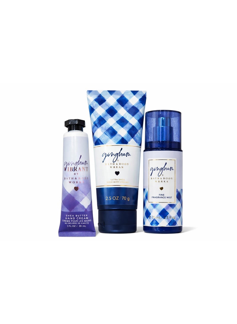 مجموعة باث آند بودي وركس جينغهام – كريم يدين + كريم جسم + معطر للجسم