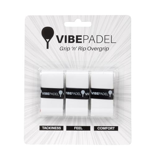 VIBEPADEL | Padel Grip for Tacky Feel | Grip 'n' Rip Padel Overgrip | Padel Racket Grip Tape | Padel, Pickleball, Squash and Badminton Racket Grip Tape | Padel Accessories and Padel Gifts | 3 Pack - Image 1