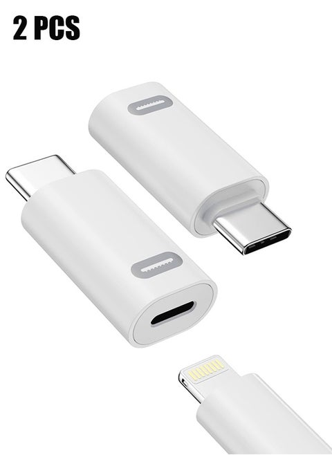 USB-C Male to Lightning Female Adapter USB Type C for iPhone 15/15 Pro/15 Pro Max/15 Plus, iPad Pro/Air, Support 35W PD Fast Charging & Transfer Data (2 Pack)