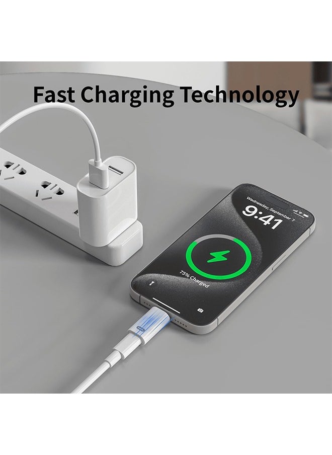 USB-C Male to Lightning Female Adapter USB Type C for iPhone 15/15 Pro/15 Pro Max/15 Plus, iPad Pro/Air, Support 35W PD Fast Charging & Transfer Data (2 Pack)