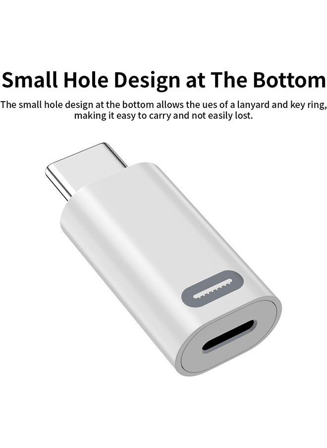 USB-C Male to Lightning Female Adapter USB Type C for iPhone 15/15 Pro/15 Pro Max/15 Plus, iPad Pro/Air, Support 35W PD Fast Charging & Transfer Data (2 Pack)