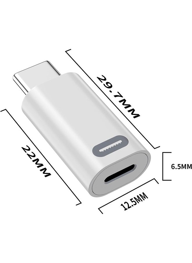 USB-C Male to Lightning Female Adapter USB Type C for iPhone 15/15 Pro/15 Pro Max/15 Plus, iPad Pro/Air, Support 35W PD Fast Charging & Transfer Data (2 Pack)