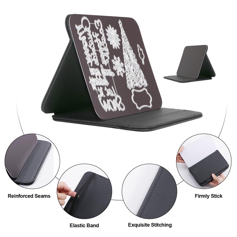 UNIMEIX Crafter's Magnetic Craft Die Stand Craft Die Platform with Leather Case Magnetic Sheets for Dies Storage Supplies Black (1) - Image 3