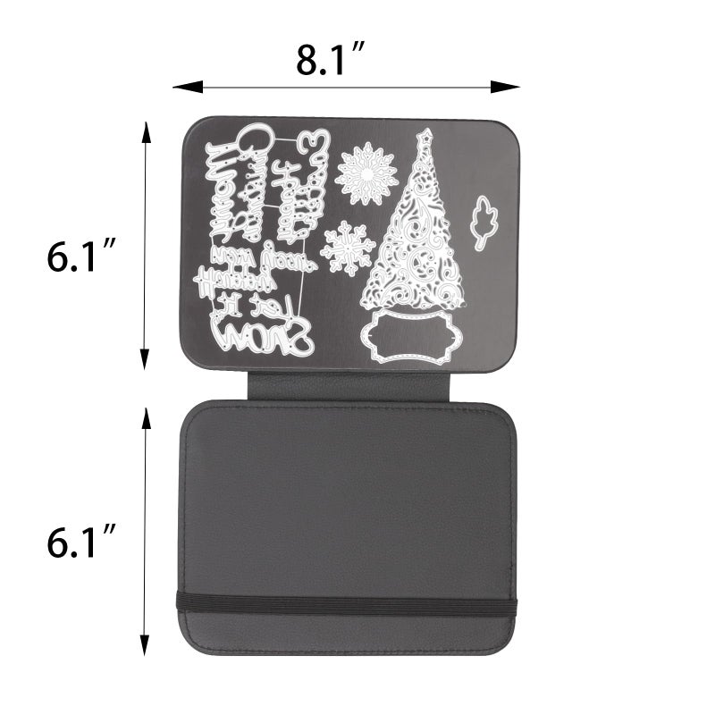 UNIMEIX Crafter's Magnetic Craft Die Stand Craft Die Platform with Leather Case Magnetic Sheets for Dies Storage Supplies Black (1) - Image 5