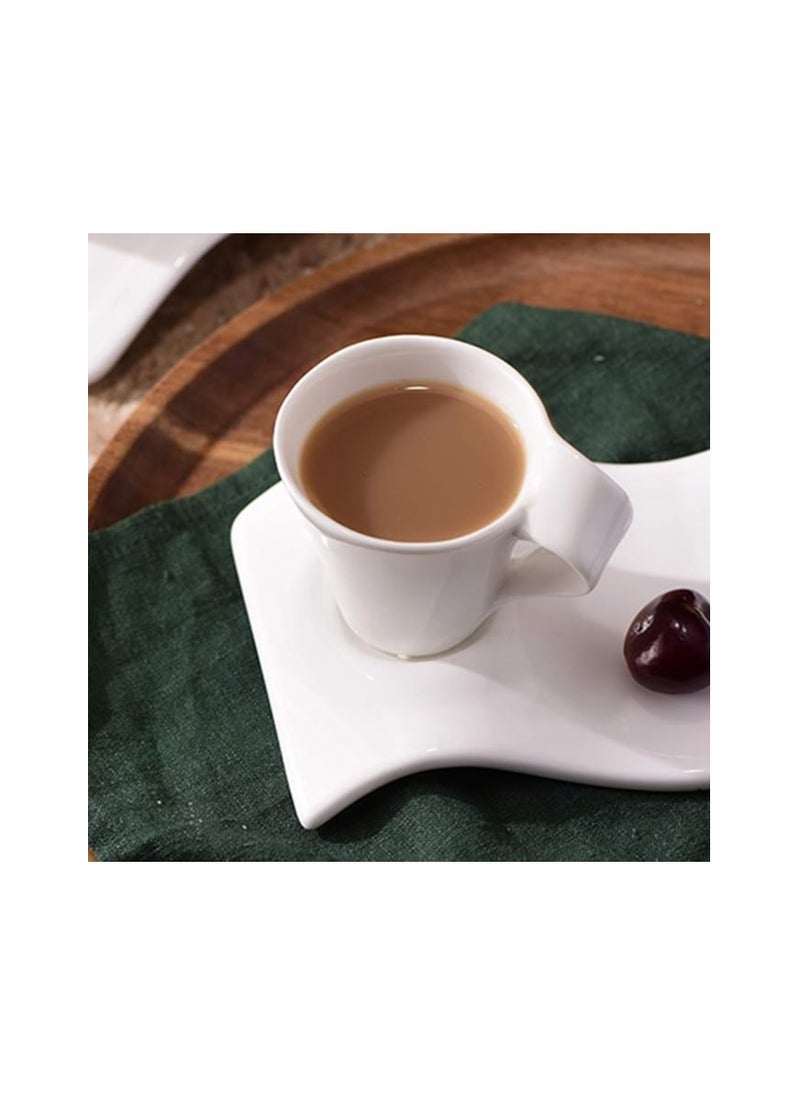 MARBLE Coffee set, 3 colors, 12 pieces, white porcelain marble CS3855-WITH  - Image 3