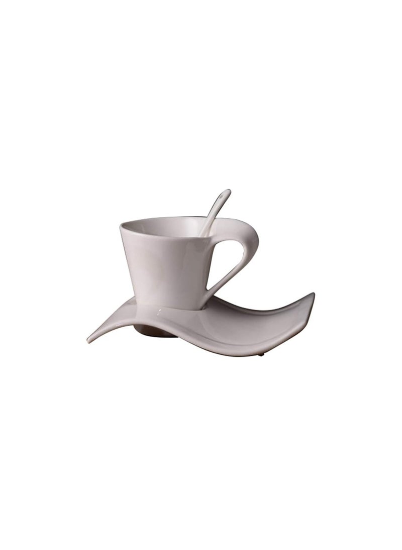 MARBLE Coffee set, 3 colors, 12 pieces, white porcelain marble CS3855-WITH  - Image 4