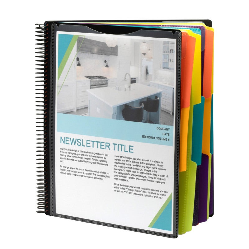 Expanding Folder: 24 Pockets Multicolor Water-Resistant PP Material - Customizable Non-Glare Front Cover Organizing Tool for Home Office Paper Organization - Image 2